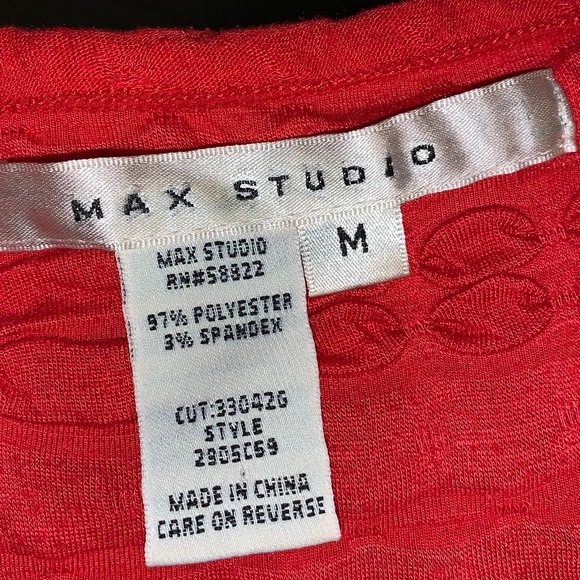 Max Studio Knockout Red Contour Dress - Medium - Picture 4 of 5